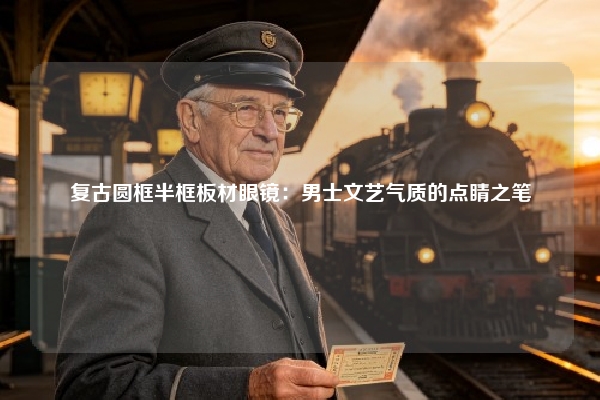 复古圆框半框板材眼镜：男士文艺气质的点睛之笔