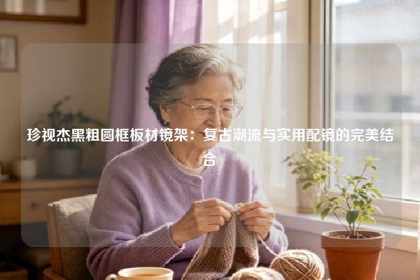 珍视杰黑粗圆框板材镜架：复古潮流与实用配镜的完美结合