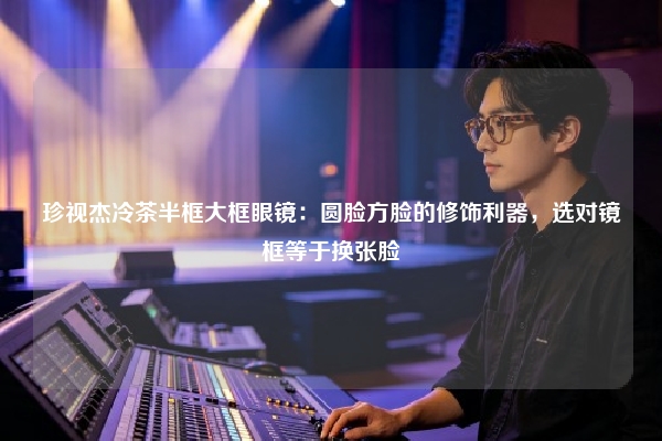 珍视杰冷茶半框大框眼镜：圆脸方脸的修饰利器，选对镜框等于换张脸
