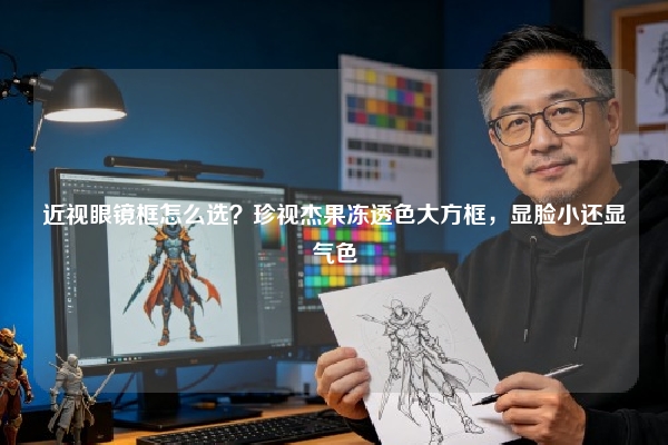 近视眼镜框怎么选？珍视杰果冻透色大方框，显脸小还显气色