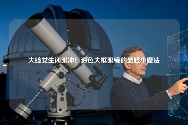 大脸女生闭眼冲!透色大框眼镜的显脸小魔法