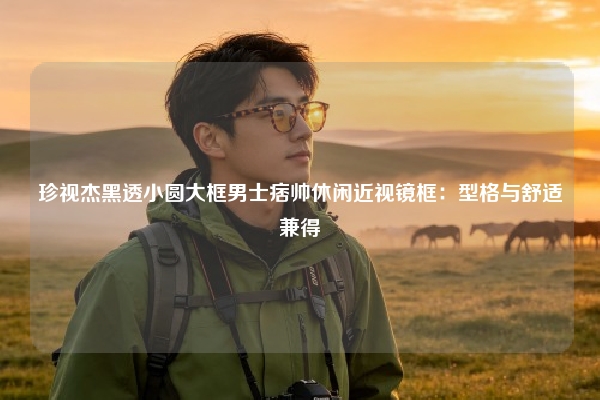 珍视杰黑透小圆大框男士痞帅休闲近视镜框:型格与舒适兼得