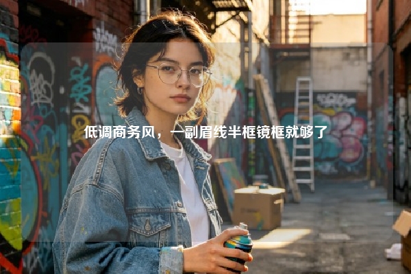 低调商务风，一副眉线半框镜框就够了