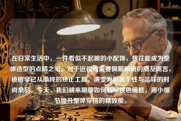在日常生活中，一件看似不起眼的小配饰，往往能成为整体造型的点睛之笔。对于近视或需要佩戴眼镜的朋友而言，镜框早已从单纯的矫正工具，演变为彰显个性与品味的时尚单品。今天，我们就来聊聊如何利用跳色镜框，用小细节提升整体穿搭的精致度。