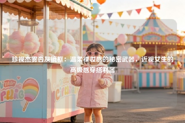 珍视杰雾杏灰镜框：温柔裸妆感的秘密武器，近视女生的高级感穿搭利器