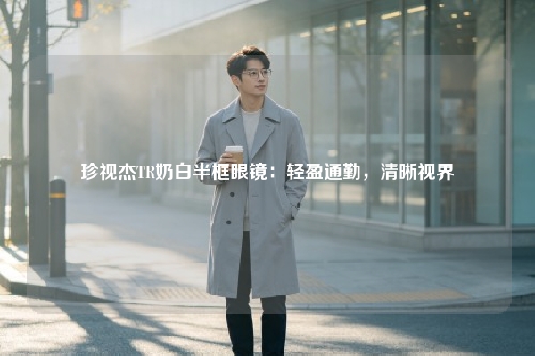 珍视杰TR奶白半框眼镜：轻盈通勤，清晰视界