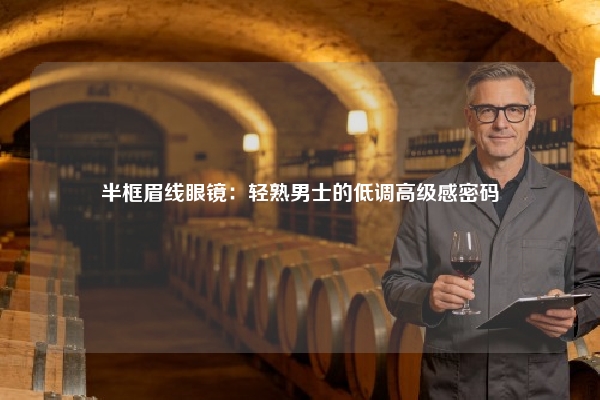 半框眉线眼镜：轻熟男士的低调高级感密码