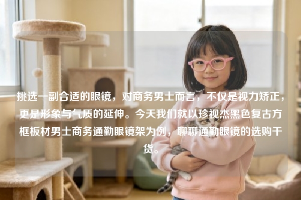 挑选一副合适的眼镜，对商务男士而言，不仅是视力矫正，更是形象与气质的延伸。今天我们就以珍视杰黑色复古方框板材男士商务通勤眼镜架为例，聊聊通勤眼镜的选购干货。
