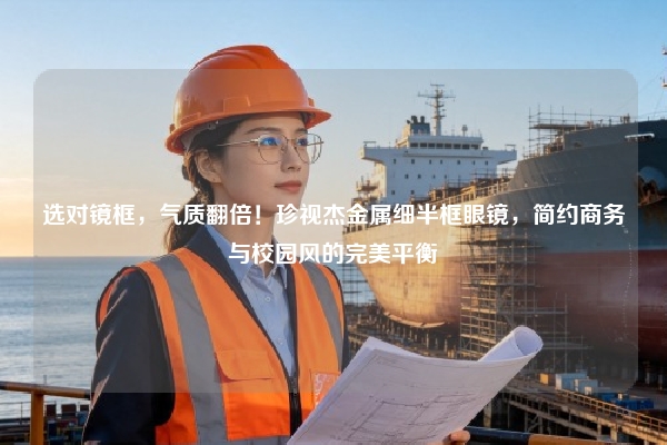 选对镜框，气质翻倍！珍视杰金属细半框眼镜，简约商务与校园风的完美平衡