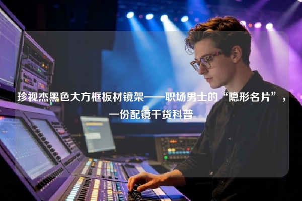 珍视杰黑色大方框板材镜架——职场男士的“隐形名片”，一份配镜干货科普