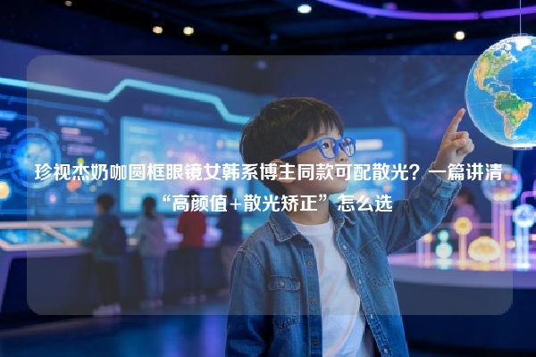 珍视杰奶咖圆框眼镜女韩系博主同款可配散光？一篇讲清“高颜值+散光矫正”怎么选